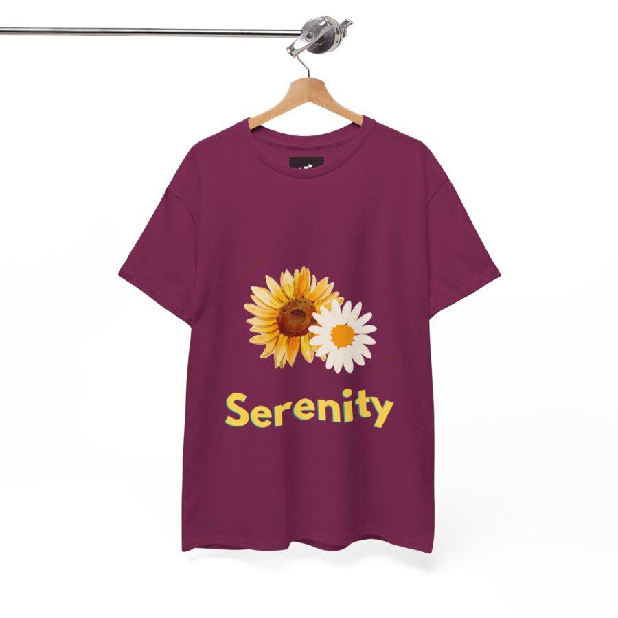 Serenity Sunflower Unisex Heavy Cotton Tee - Image 12