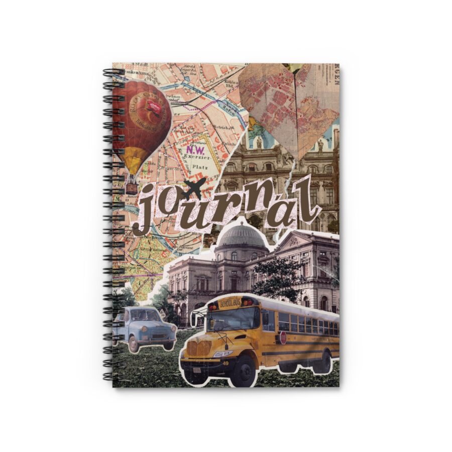 Vintage Travel Spiral Notebook - Ruled Line for Journaling and Memories - Image 2