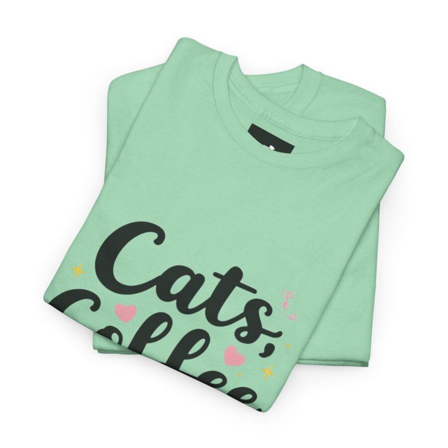 Cats, Coffee & Chill Unisex Heavy Cotton Tee - Image 18