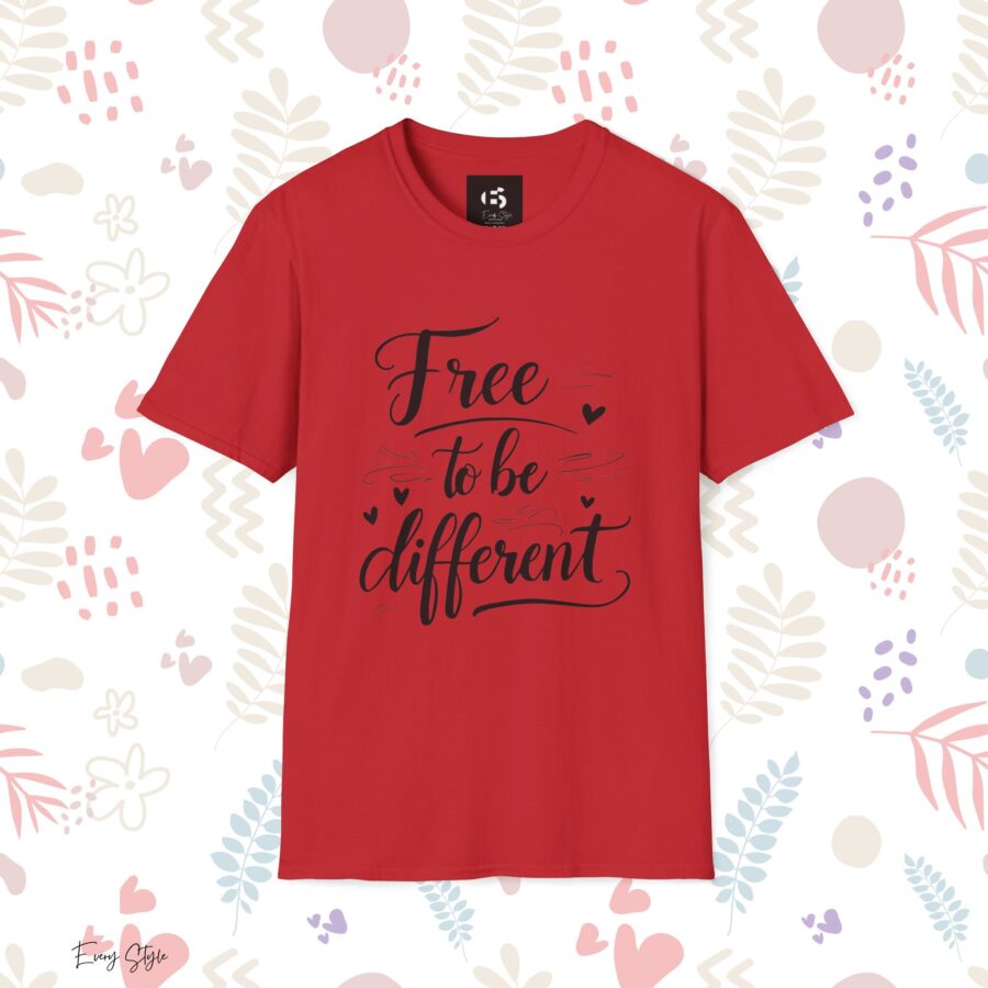 Free to Be Different Unisex Softstyle T-Shirt - Inspirational Casual Wear - Image 30