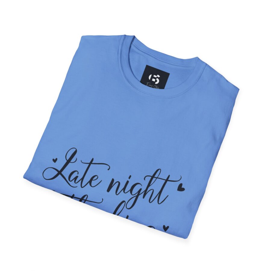 Late Night Thinking Unisex Softstyle T-Shirt - Cozy and Inspirational - Image 2