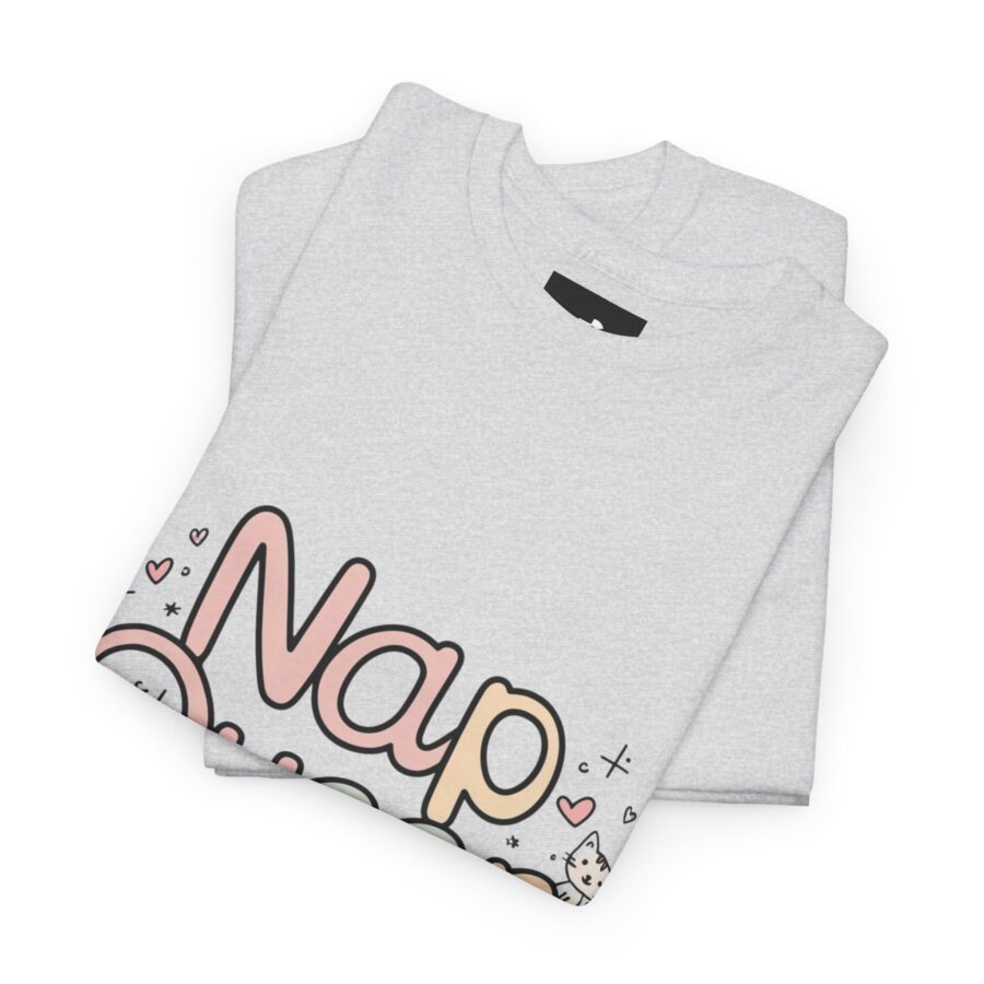 Nap Queen Unisex Heavy Cotton Tee - Perfect Gift for Cat Lovers - Image 6