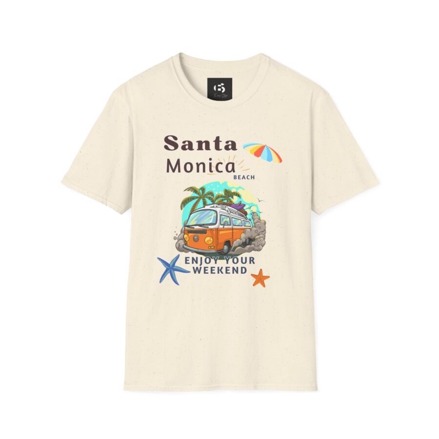 Santa Monica Beach T-Shirt - Enjoy Your Weekend Graphic Tee - Image 8