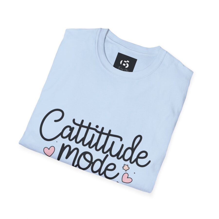 Cattitude Mode On Unisex Softstyle T-Shirt - Cute Cat Lover Tee - Image 21