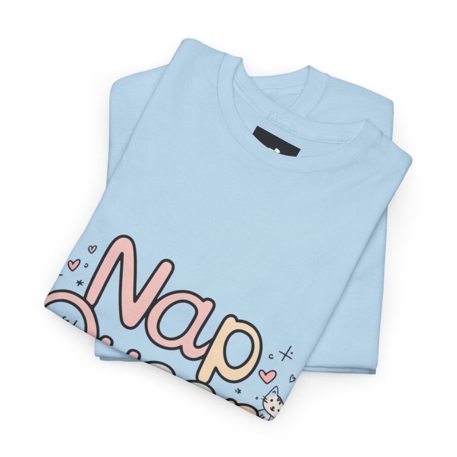 Nap Queen Unisex Heavy Cotton Tee - Perfect Gift for Cat Lovers - Image 16