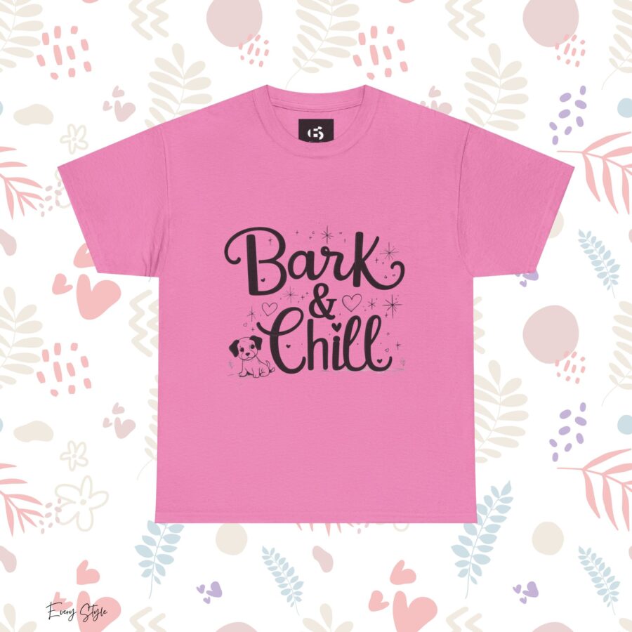 Bark & Chill Unisex Heavy Cotton Tee - Cute Dog Lover Graphic T-Shirt - Image 21