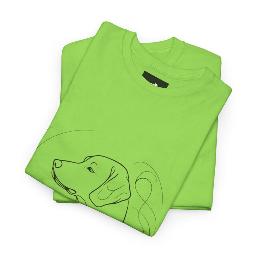 Minimalist Dog Outline Unisex Heavy Cotton Tee - Perfect Gift for Pet Lovers - Image 17