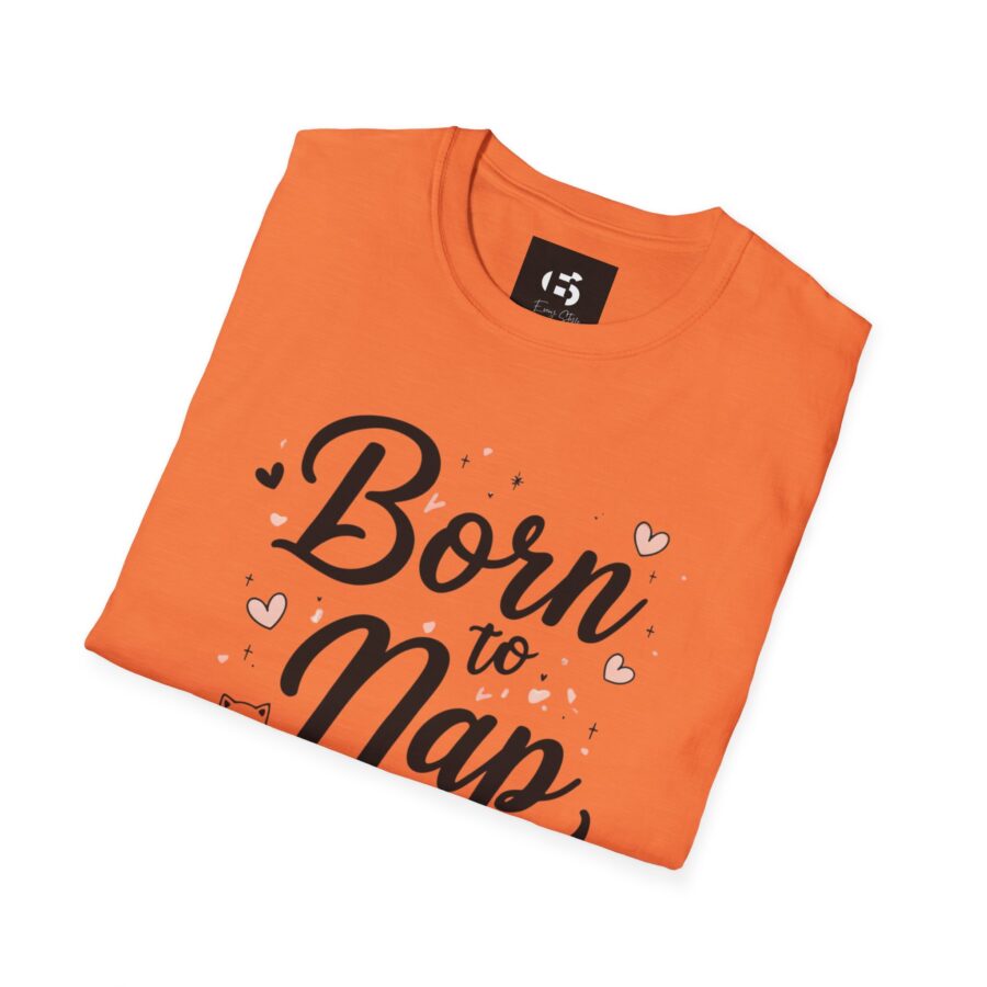 Born to Nap Unisex Softstyle T-Shirt – Comfy Shirt for Cat Lovers - Image 9