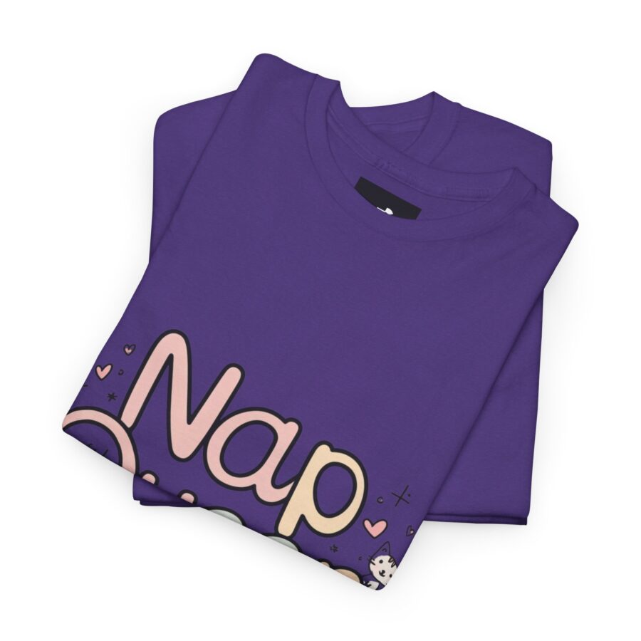 Nap Queen Unisex Heavy Cotton Tee - Perfect Gift for Cat Lovers - Image 20