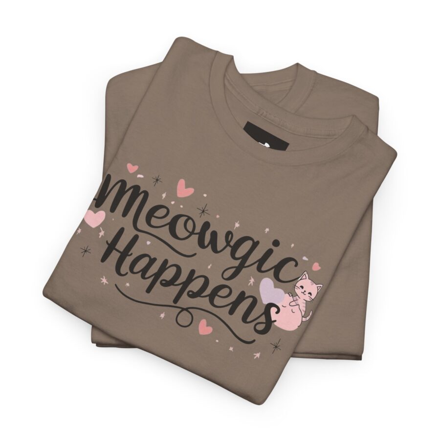 Meowing Unisex Heavy Cotton Tee,  cat, animal theme, tee, cat lover, funny, cute, gift for her, gift for cat lover, cat fan, cat vibe, animal lover, gift for girl,  nature lover - Image 8