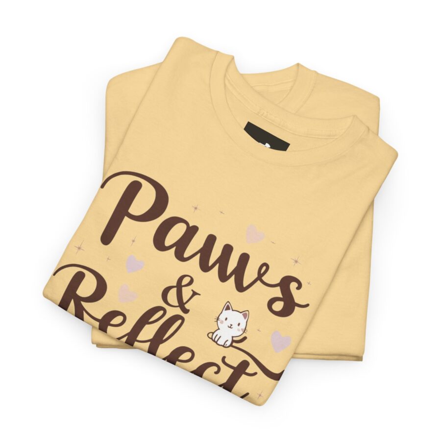 Paws & Reflect Unisex Heavy Cotton Tee - Relaxed Fit Cat Lovers Shirt - Image 11