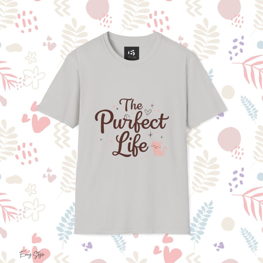 The Purfect Life Unisex Softstyle T-Shirt - Cute Cat Lover Tee - Image 7