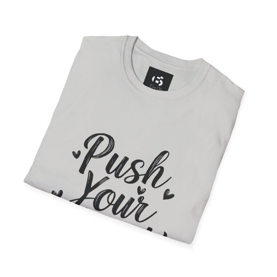 Motivational Unisex Softstyle T-Shirt - 'Push Your Limit' - Inspirational Apparel for Fitness and Self-Improvement - Image 6