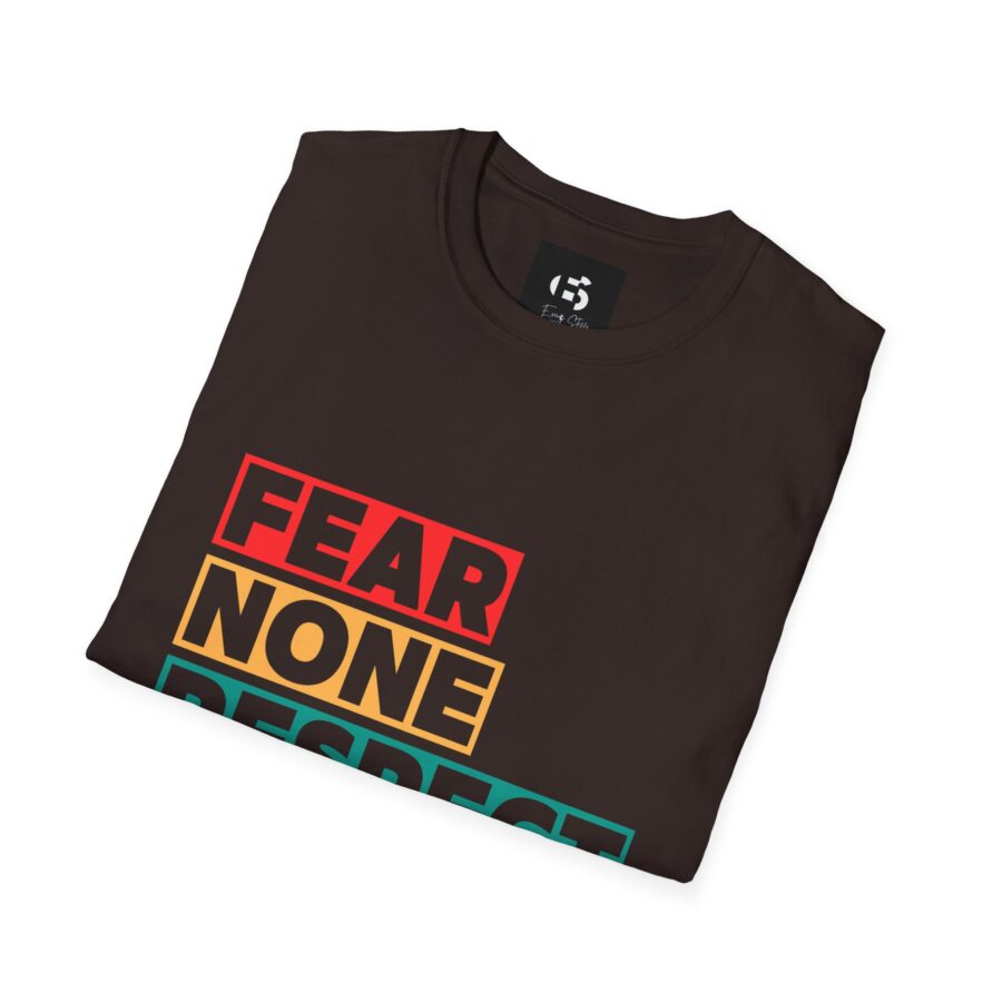 Fear None Respect Few Unisex Softstyle T-Shirt | Motivational Graphic Tee - Image 4