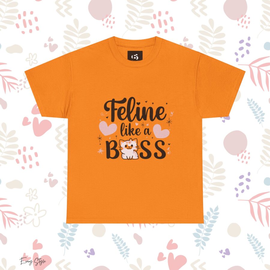 Feline Like a Boss Unisex Heavy Cotton Tee - Fun Cat Lover Shirt - Image 12