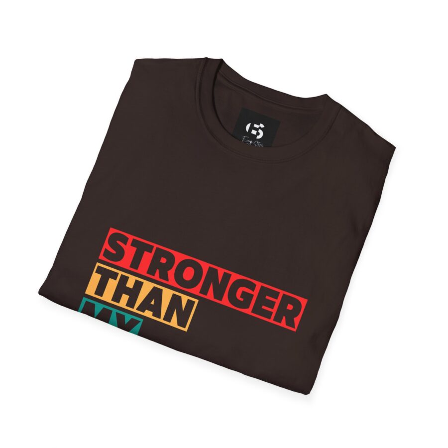 Motivational Unisex Softstyle T-Shirt - 'Stronger Than My Excuses' - Image 4