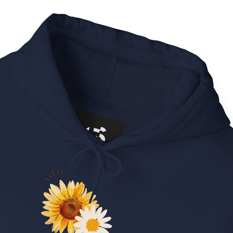 Serenity Floral Hoodie - Unisex Heavy Blend™ Sweatshirt with Sunflowers - Image 8