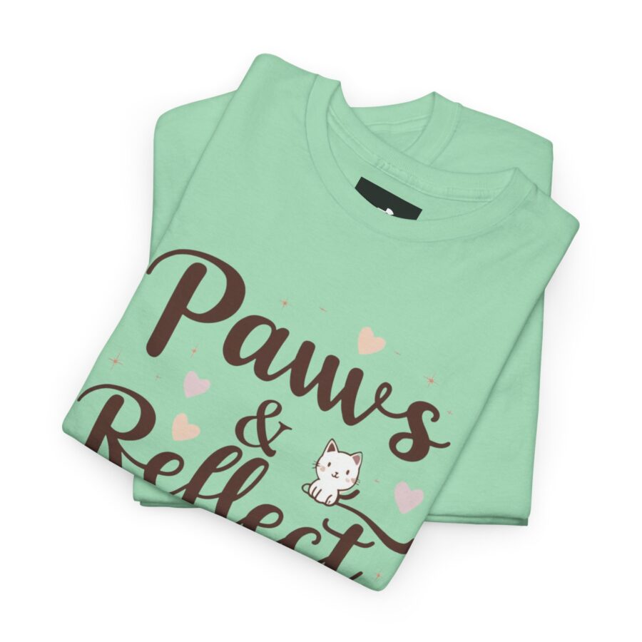 Paws & Reflect Unisex Heavy Cotton Tee - Relaxed Fit Cat Lovers Shirt - Image 15