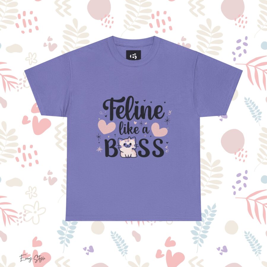 Feline Like a Boss Unisex Heavy Cotton Tee - Fun Cat Lover Shirt - Image 18