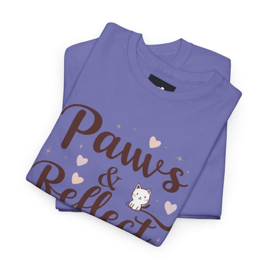 Paws & Reflect Unisex Heavy Cotton Tee - Relaxed Fit Cat Lovers Shirt - Image 21