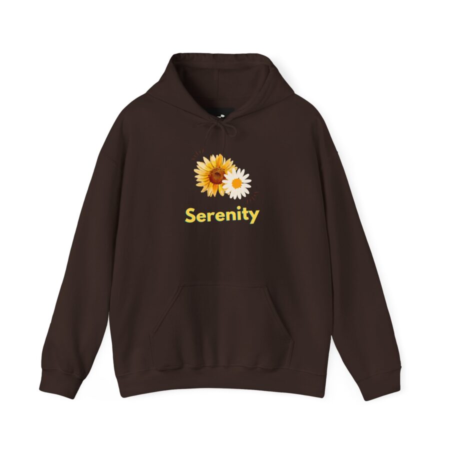 Serenity Floral Hoodie - Unisex Heavy Blend™ Sweatshirt with Sunflowers - Image 5