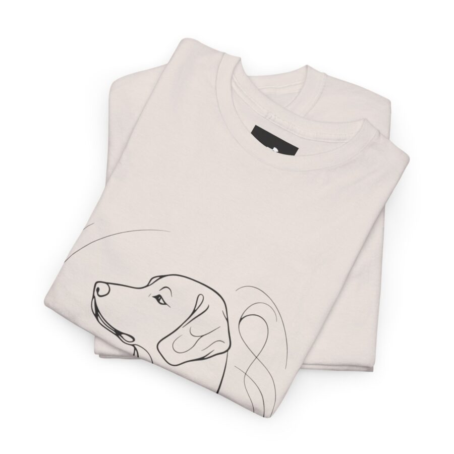 Minimalist Dog Outline Unisex Heavy Cotton Tee - Perfect Gift for Pet Lovers - Image 8