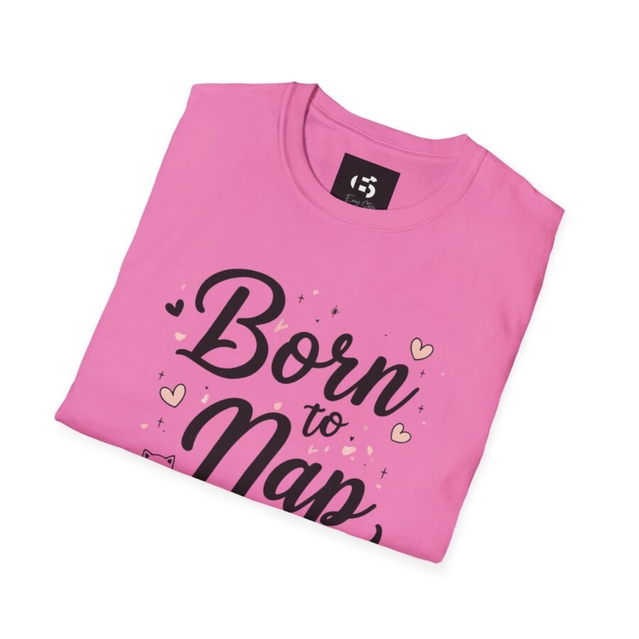 Born to Nap Unisex Softstyle T-Shirt – Comfy Shirt for Cat Lovers - Image 23