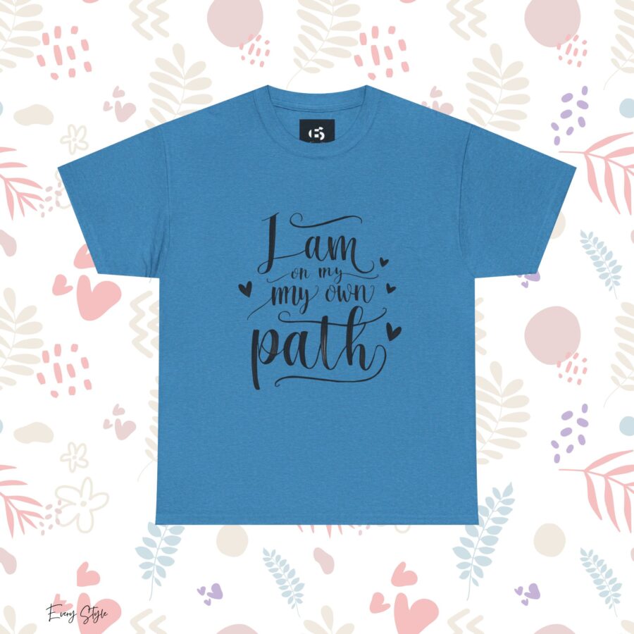 Inspirational Unisex Heavy Cotton Tee - 'I am on my own path'