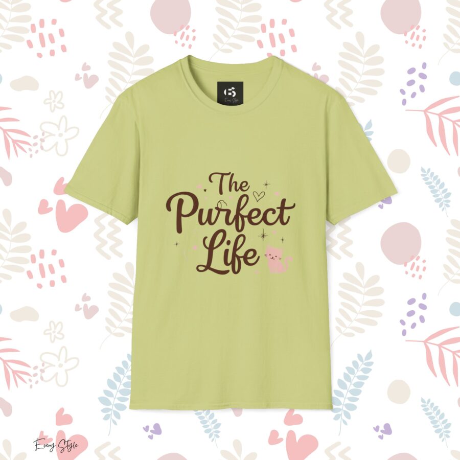 The Purfect Life Unisex Softstyle T-Shirt - Cute Cat Lover Tee - Image 12