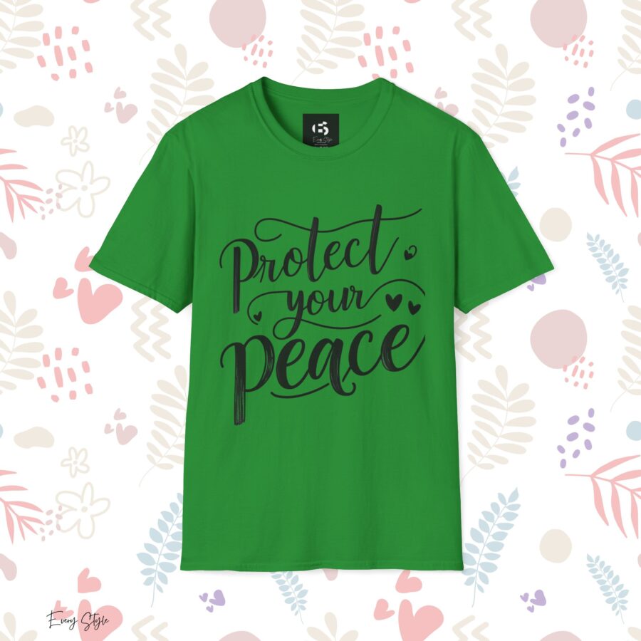 Protect Your Peace Unisex Softstyle T-Shirt - Comfortable Inspirational Tee for Mindfulness and Self-Care - Image 15