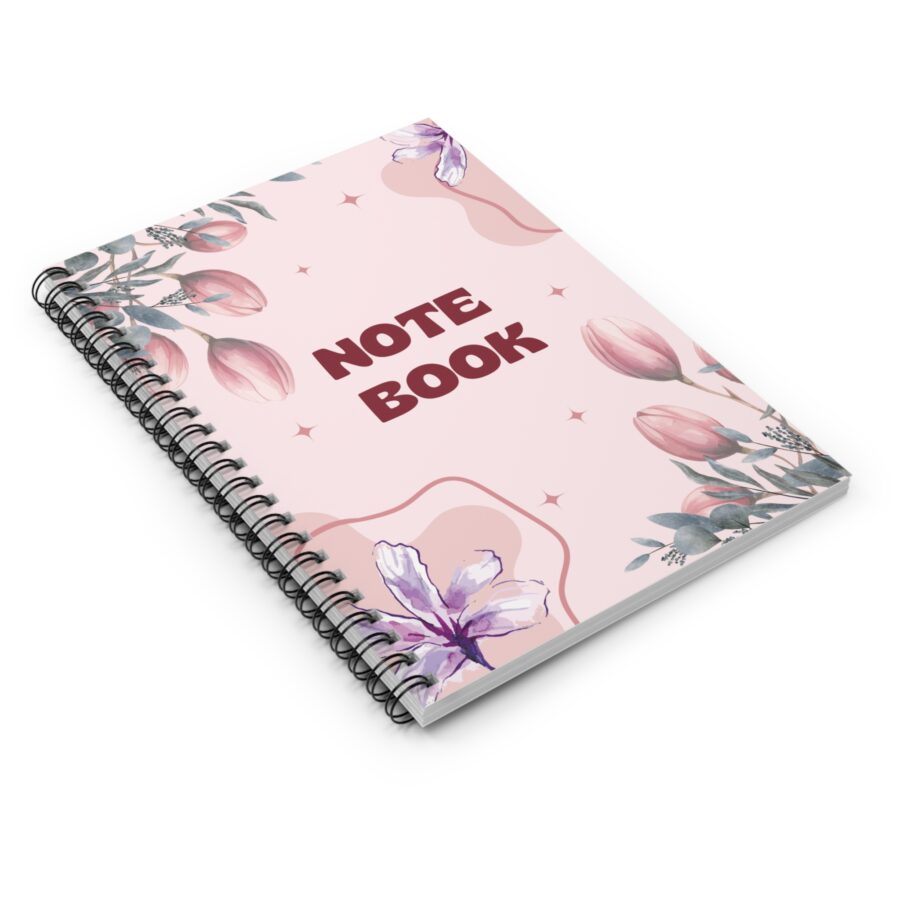 Floral Spiral Notebook - Ruled Line - Image 3