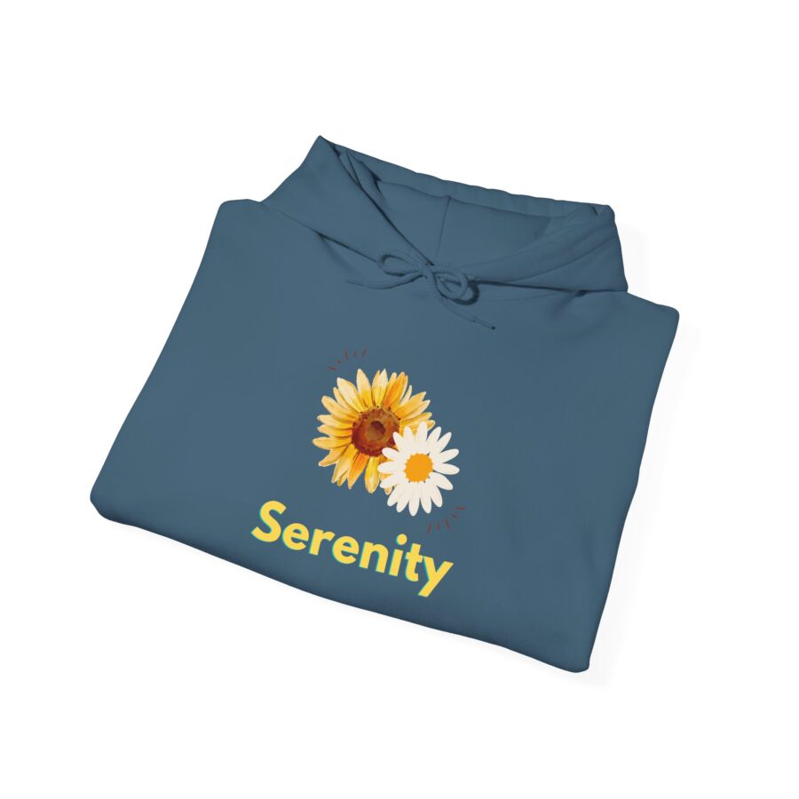 Serenity Floral Hoodie - Unisex Heavy Blend™ Sweatshirt with Sunflowers - Image 7