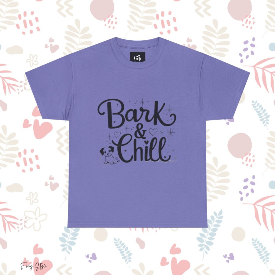 Bark & Chill Unisex Heavy Cotton Tee - Cute Dog Lover Graphic T-Shirt - Image 17