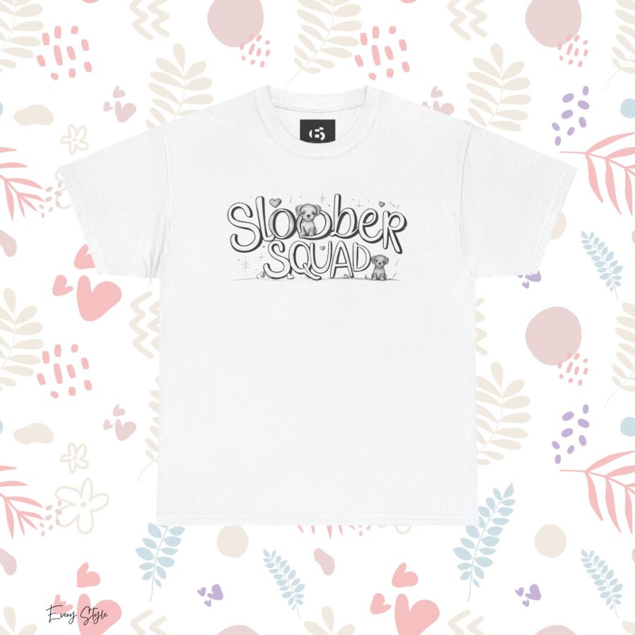 Slobber Squad Unisex Heavy Cotton Tee - Fun Pet Lovers T-Shirt - Image 3