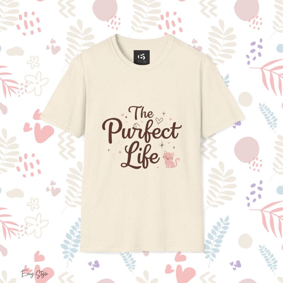 The Purfect Life Unisex Softstyle T-Shirt - Cute Cat Lover Tee - Image 10