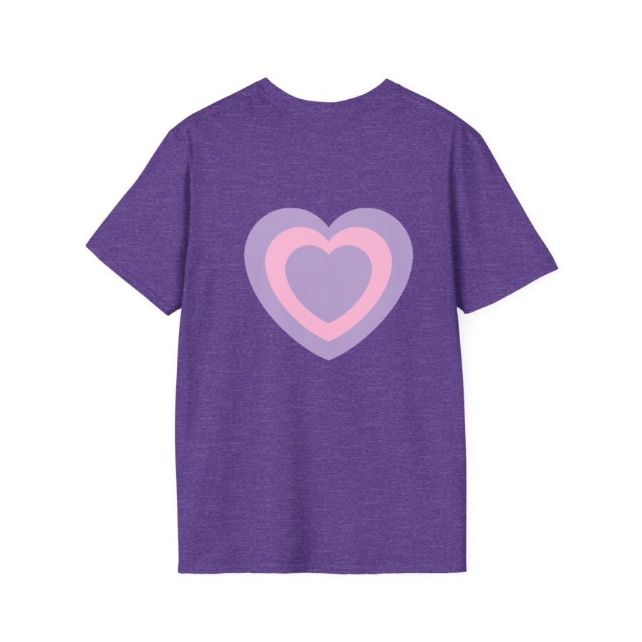 Love Vibes Unisex Softstyle T-Shirt - Heart Design for Couples - Image 4