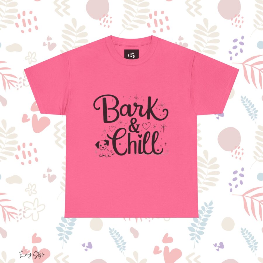 Bark & Chill Unisex Heavy Cotton Tee - Cute Dog Lover Graphic T-Shirt - Image 23