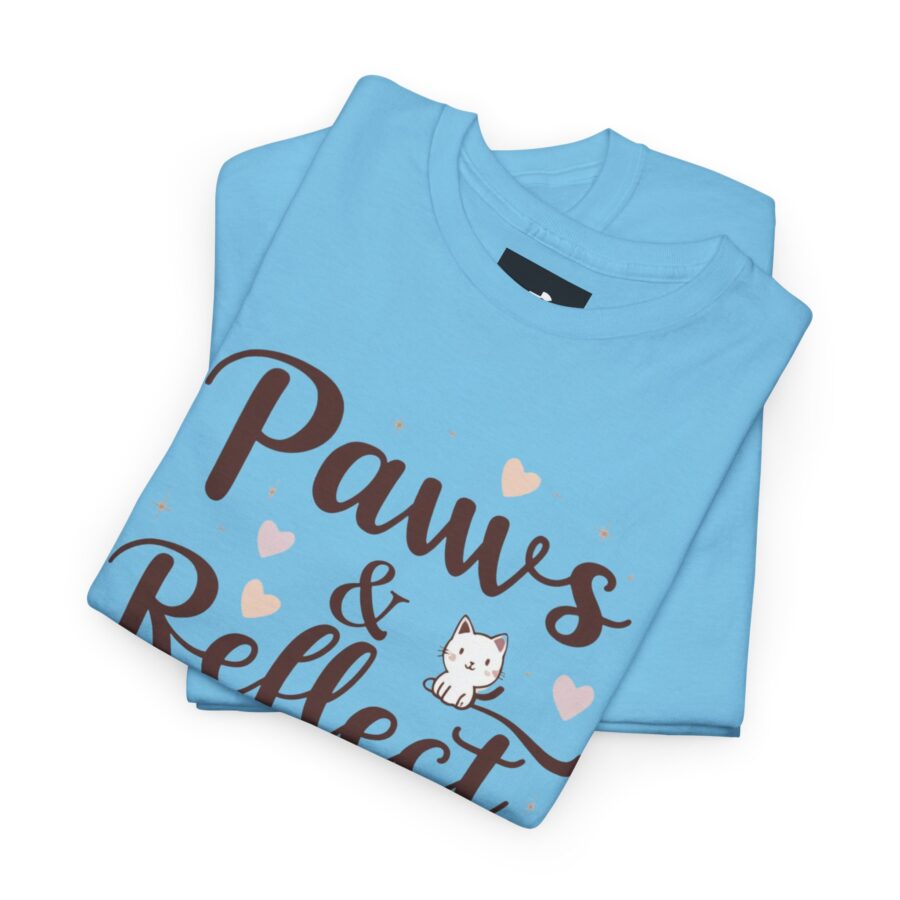 Paws & Reflect Unisex Heavy Cotton Tee - Relaxed Fit Cat Lovers Shirt - Image 17