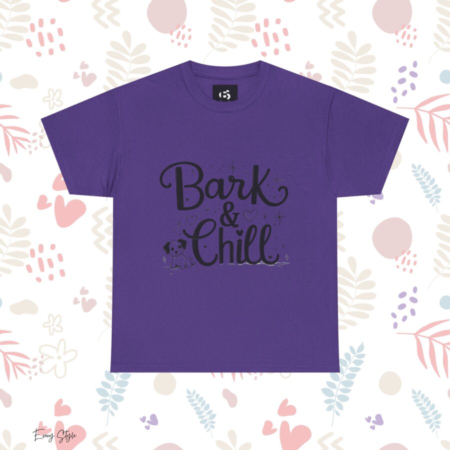 Bark & Chill Unisex Heavy Cotton Tee - Cute Dog Lover Graphic T-Shirt - Image 19