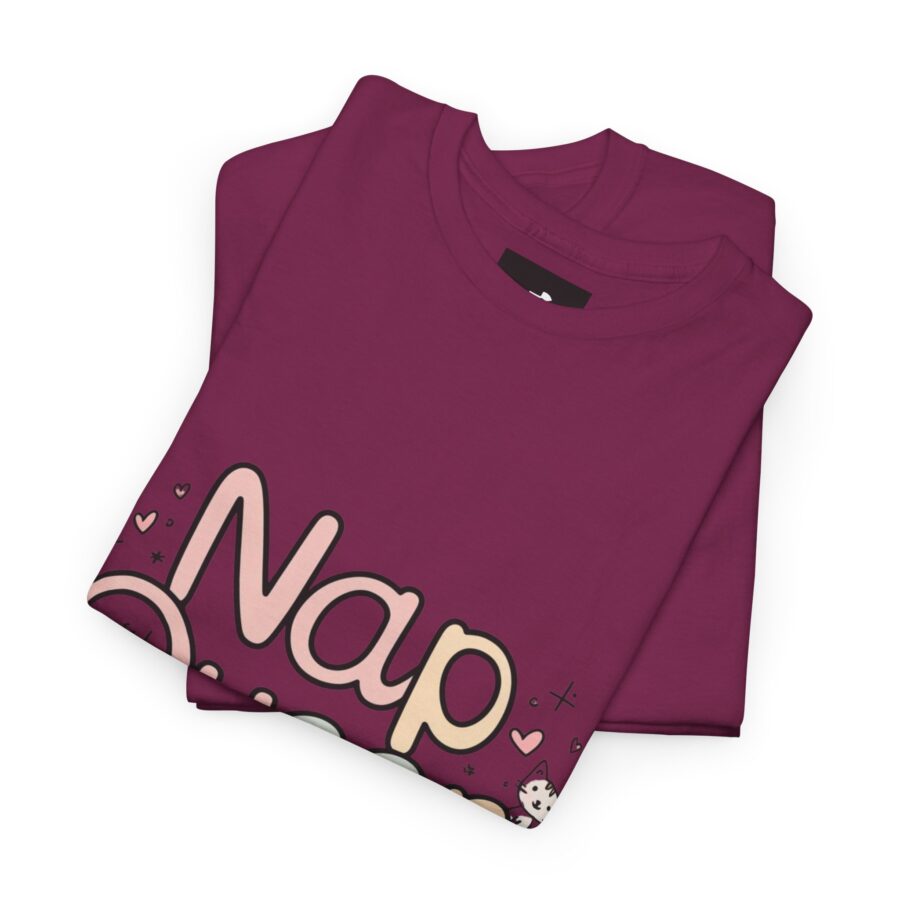 Nap Queen Unisex Heavy Cotton Tee - Perfect Gift for Cat Lovers - Image 24