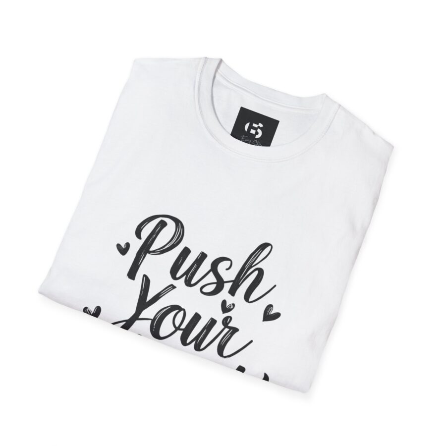 Motivational Unisex Softstyle T-Shirt - 'Push Your Limit' - Inspirational Apparel for Fitness and Self-Improvement - Image 4