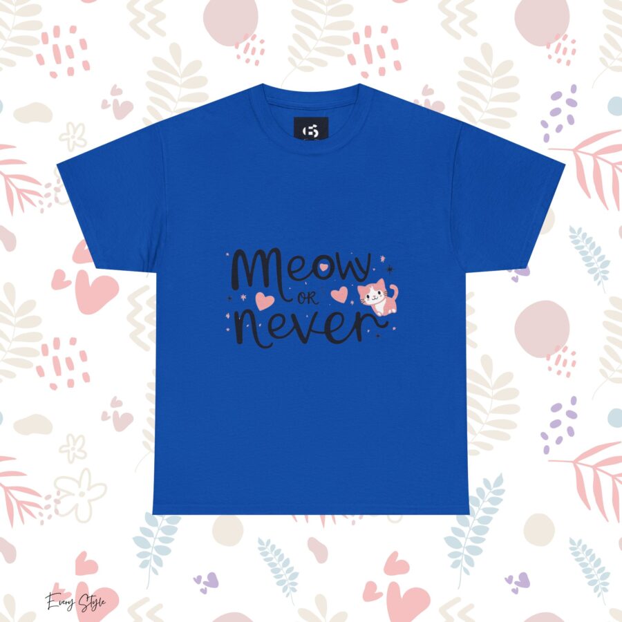 Meow or Never Unisex Heavy Cotton Tee - Image 20