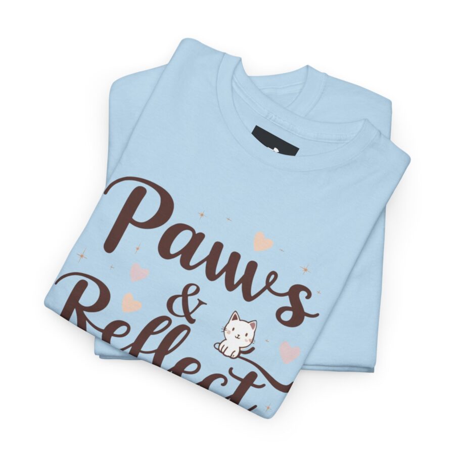 Paws & Reflect Unisex Heavy Cotton Tee - Relaxed Fit Cat Lovers Shirt - Image 19