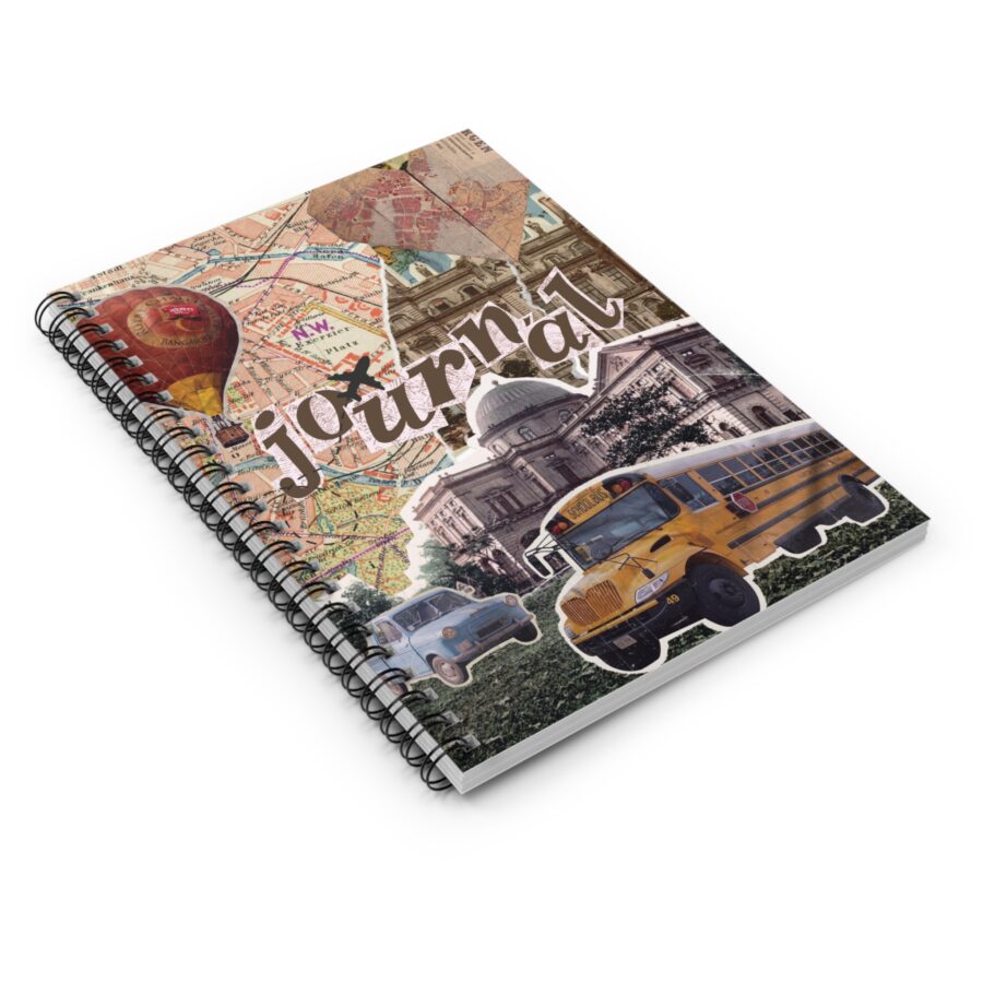 Vintage Travel Spiral Notebook - Ruled Line for Journaling and Memories - Image 3