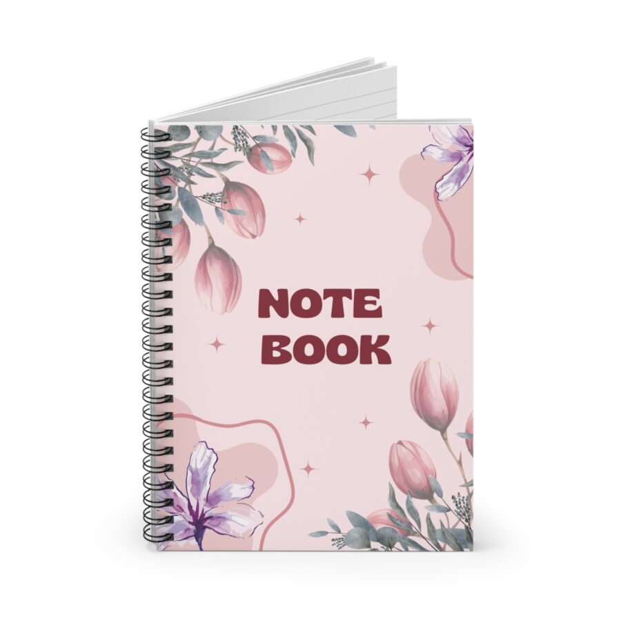 Floral Spiral Notebook - Ruled Line