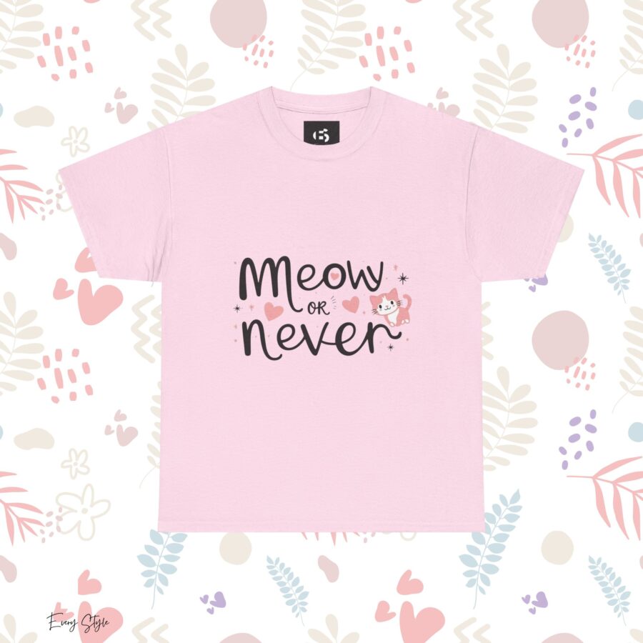 Meow or Never Unisex Heavy Cotton Tee - Image 24