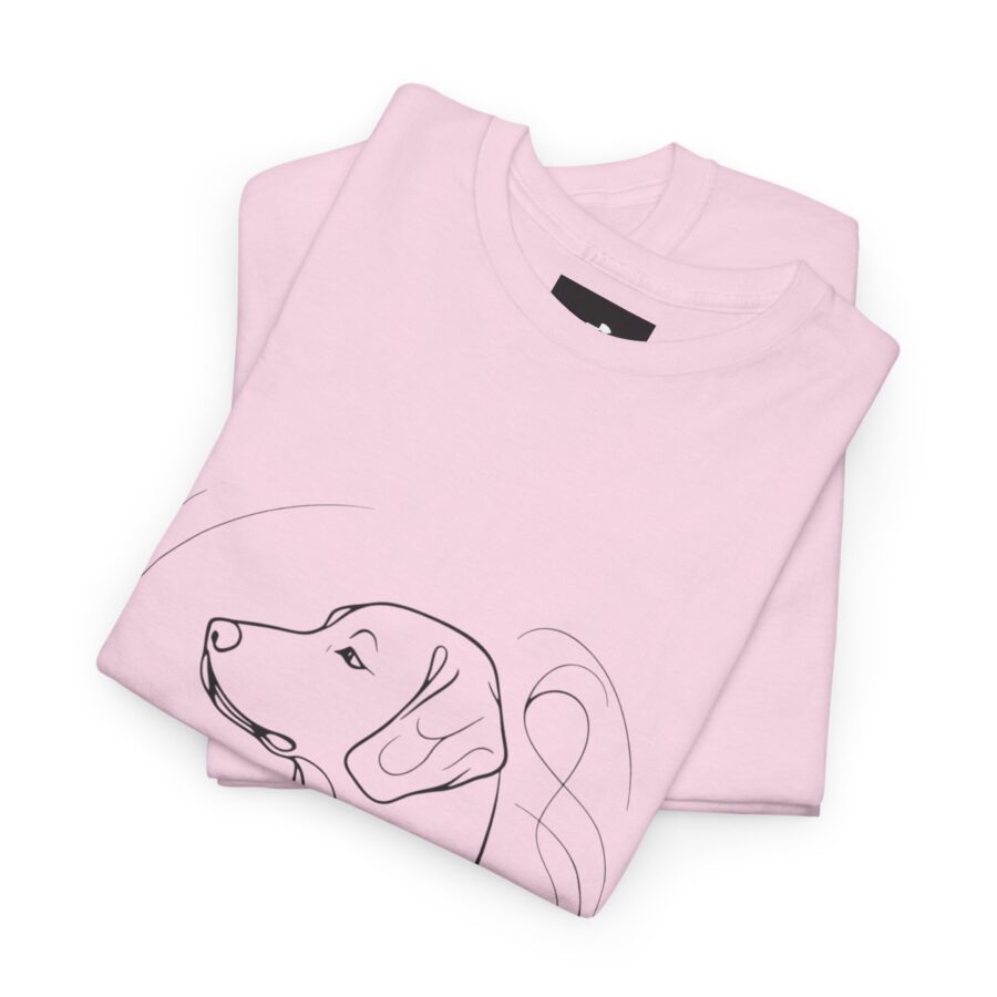 Minimalist Dog Outline Unisex Heavy Cotton Tee - Perfect Gift for Pet Lovers - Image 21