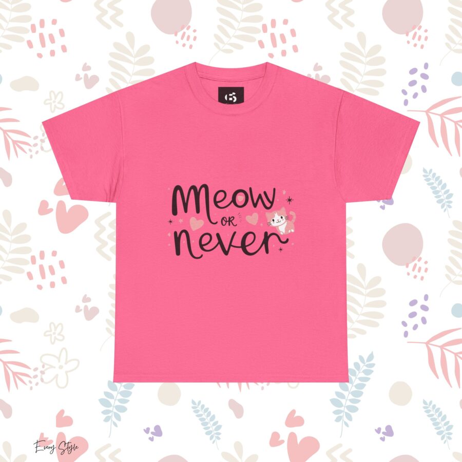 Meow or Never Unisex Heavy Cotton Tee - Image 26