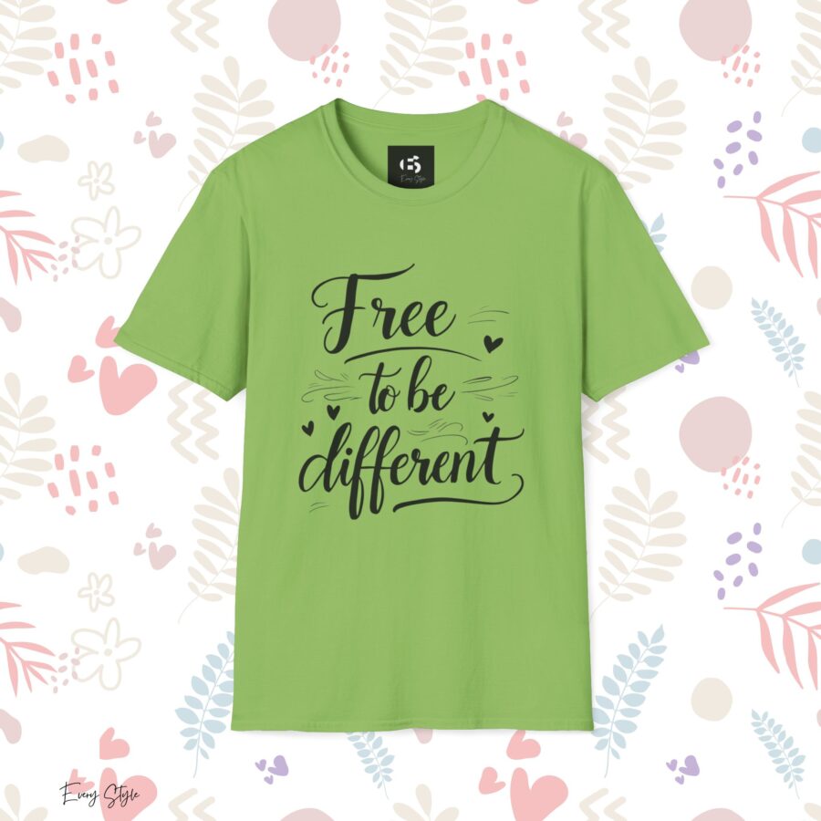 Free to Be Different Unisex Softstyle T-Shirt - Inspirational Casual Wear - Image 12