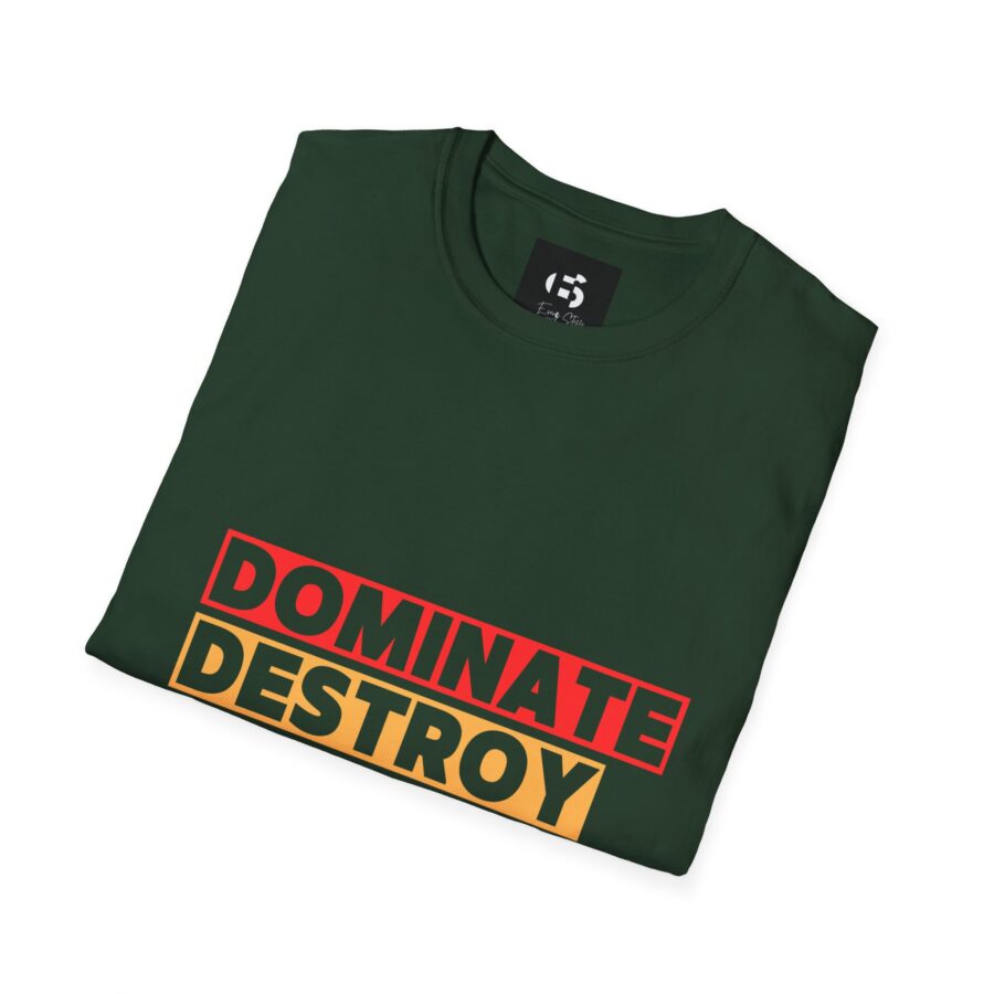 Motivational Unisex Softstyle T-Shirt - Dominate, Destroy, Repeat, Win - Image 7